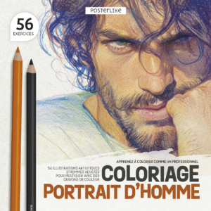 Portada del libro Retratos Masculinos a Color de la serie Colorea como un Pro.